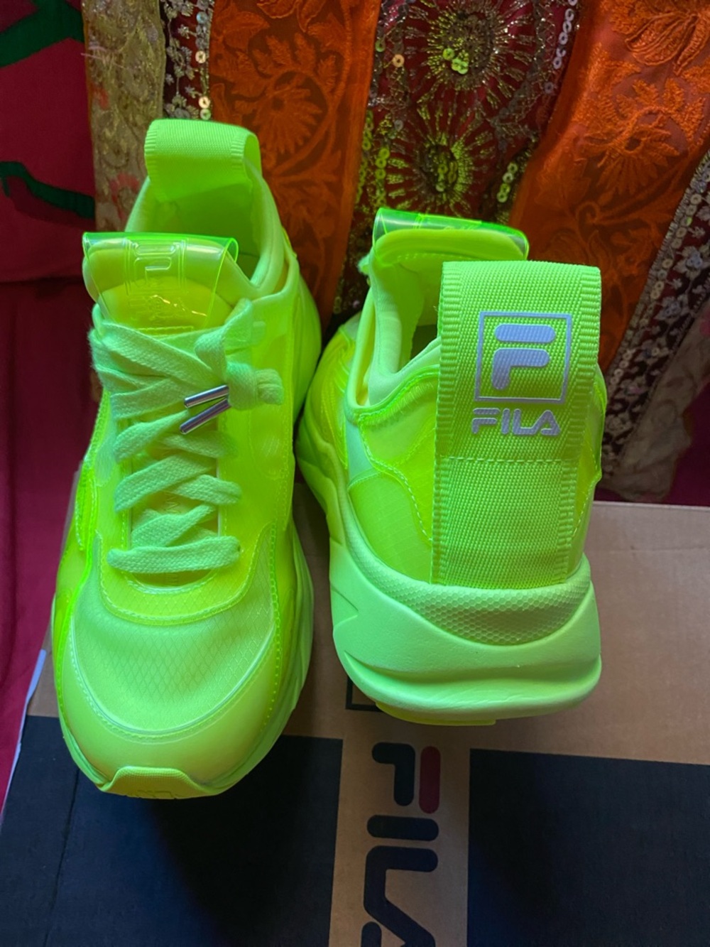 Neon Green Sneakers by Fila - Picture 5 of 6